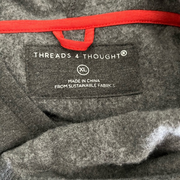 Threads 4 Thought Gray Dex Featherweight Pullover Lounge Hoodie Size XL - Picture 10 of 10